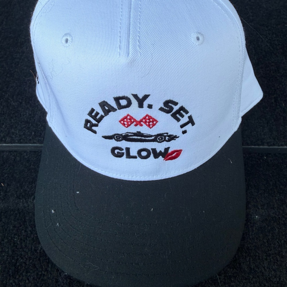 Ready Set Glow Elf White and Black Trucker Hat with Embroidery